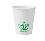 Gobelet en carton coldis biodegradable compostable de  contenance 18cl paquet de 50