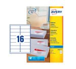 Etiquette autocollante avery adresse recyclee laser blanc  99,1 x 33,9mm boite de 240