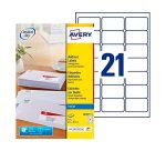 Etiquette autocollante avery adresse recyclee laser blanc  63,5 x 38,1 boite de 315