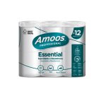Papier hygienique amoos domestique 2 plis 20m paquet  de 12 rouleaux