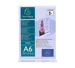 Porte visuel exacompta a6 droit vertical cristal