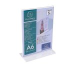 Porte visuel exacompta a6 droit vertical cristal