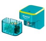 Taille-crayon électrique, turquoise/vert pomme