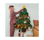 Sapin de no l sodertex g ant en feutrine avec accessoires    scratcher  - 95 x 77 cm - 1 pc - coloris assortis