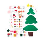Sapin de no l sodertex g ant en feutrine avec accessoires    scratcher  - 95 x 77 cm - 1 pc - coloris assortis