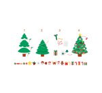 Sapin de no l sodertex g ant en feutrine avec accessoires    scratcher  - 95 x 77 cm - 1 pc - coloris assortis