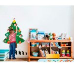 Sapin de no l sodertex g ant en feutrine avec accessoires    scratcher  - 95 x 77 cm - 1 pc - coloris assortis