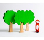 Personnages en bois sodertex 7 cm - 10 pcs - 1 coloris