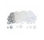 Pack pompons sodertex white - 3 tailles - 200 pcs - 2       coloris
