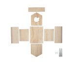 Kit nichoir en bois + colle - 13 x 14,5 x 16 cm - 1 pc - 1  coloris