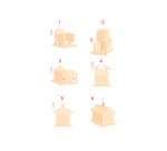 Kit hotel abeille solitaire en bois + colle - 20 x 22 x   22 cm - 1 pc - 1 coloris