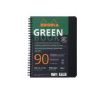 Rhodiactive Greenbook ligné, A5+, perf.6 trous, papier recyclé 90g FSC® - Noir