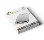 Balance compacte 5kg/1g inox avec batterie rechargeable et remplaçable