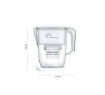 Carafe filtrante claire + 1 cartouche de filtration       capacite 2,5l