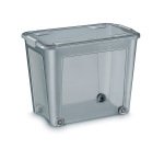 Boite de rangement cep polypropylene 4 roulettes     pour deplacement 59,3x38x47cm contenance 67l