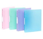Classeur a4 viquel couverture souple dos 4cm 4 anneaux      polypropylene propysoft       coloris assortis