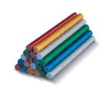 Recharge pistolet   colle pailletee   chaud tout usage  5 couleurs 7mmx10cm 100gr     sachet de 25 un