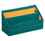 Rhodiarama porte-courrier simili cuir italien 25x10x14 cm - Paon