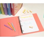 Classeur 4 anneaux exacompta kreacover polypropylene a4    4/30mm assortiment pastel