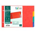 Intercalaires pour fiches bristol a5 148x210mm 4        positions