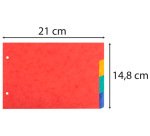 Intercalaires pour fiches bristol a5 148x210mm 4        positions