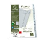 Intercalaires imprimes mensuels exacompta            polypropylene a4 12positiones / mois gris