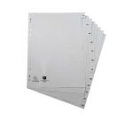 Intercalaires imprimes mensuels exacompta            polypropylene a4 12positiones / mois gris