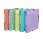 Boite de classement exacompta gamme chromaline pastel       polypropylene a4 240x320mm    dos 40mm.