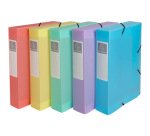 Boite de classement exacompta gamme chromaline pastel       polypropylene a4 240x320mm    dos 60mm.