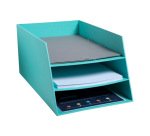 Corbeille a courrier exacompta texto carton 3      niveaux a4 capacite 500       feuilles