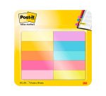 Marque-pages en papier post-it  10 blocs x 50        feuilles 15x50mm coloris      assortis