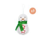 Kit feutrine sodertex bonhome de neige boonty a fabriquer 3 pieces 2mm 12x7 blanc
