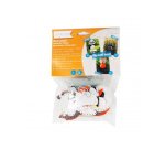 Kit feutrine sodertex diy 3 amis: booly, foxy & moky a    fabriquer sachet individuelle 2mm coloris assortis