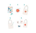 Gommettes papier et textile sodertex 17 x 22cm 60 pieces  6 planches coloris assortis