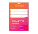 Etiquette office star impression laser jet encre et copieur 210x297mm coloris     rouge pochette 50 unites