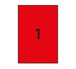 Etiquette office star impression laser jet encre et copieur 210x297mm coloris     rouge pochette 50 unites