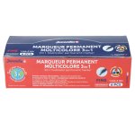 Marqueur juvenilia permanent multicolore 3 en 1            rechargeable pointe fine      conique retractable
