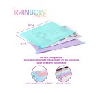 Dossier suspendu viquel rainbow pastel polypropylene  coloris assortis lot 8 unites