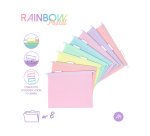 Dossier suspendu viquel rainbow pastel polypropylene  coloris assortis lot 8 unites