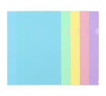 Pochette coin viquel rainbow pastel polpropylene a4        coloris assortis lot 10       unites
