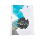 Sachet de 100 pochettes perforées polypropylène lisse Qualité + - A4 - Cristal