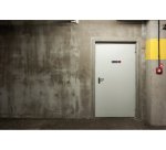 Plaque adhesive exacompta entree interdite imitation    aluminium 16,5x4,4cm