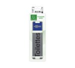 Plaque adhesive exacompta toilettes homme imitation     aluminium 16,5x4,4cm