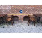 Panneau PVC adhésif antidérapant Gardez vos distances 20 cm - Bleu