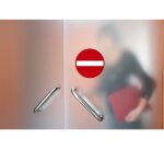Panneau PVC adhésif antidérapant Sens interdit 20 cm - Rouge