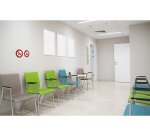 Panneau adhesif exacompta pvc antiderapant interdit         vapoter/fumer 10cm coloris    rouge