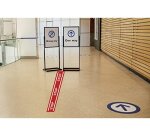 Panneau PVC adhésif antidérapant Bande stop 100 cm - Rouge