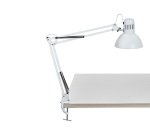 Luminaire bureau maulstudy surpince tete et bras metal      hauteur 44cm bras 35cm tete   diam. 17cm coloris blanc
