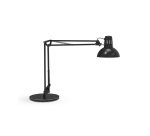 Luminaire bureau maul study sur pince ou socle tete et bras metal hauteur 44cm bras 35cm tete diam. 17cm coloris noir