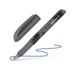 Stylo-plume schneider easy pointe acier taille m encre   bleu royal effacable coloris  noir